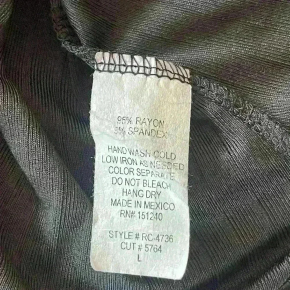 Rolla Coster Black V Neck Crossover Ribbed Tank Dress Side Slit Women's Large - Picture 6 of 8